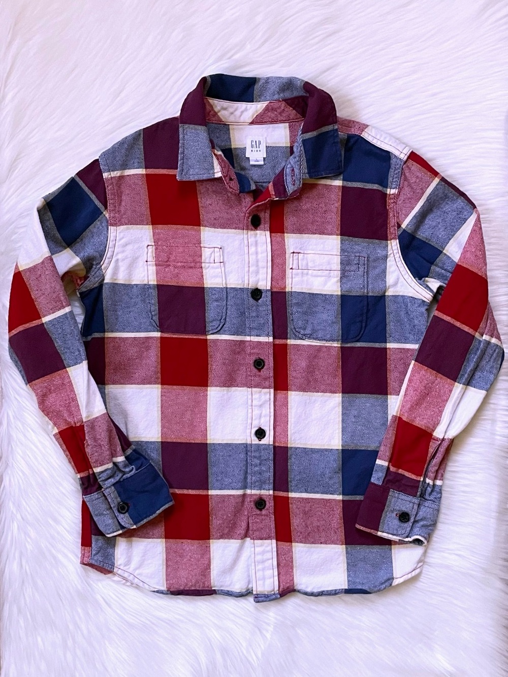Gap Kids Flannel Plaid Button Down Shirt